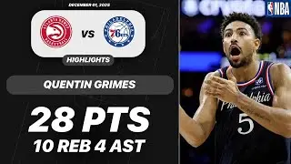 Quentin Grimes vs Atlanta Hawks | 28 PTS 10 REB 4 AST 2 STL | NBA 12-01-2025 Highlights