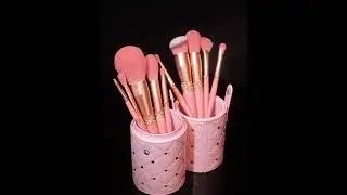 CHALULI 10pc glitter Foundation brush makeup loose powder with brush kabuki pink makeup brush set