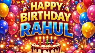 🎂 Happy Birthday Rahul 🎉 | Long Birthday Song | Rahul Birthday Special