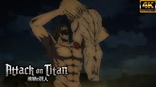 Attack Titan vs Jaw Titan Ep 66 Full length fight [ENG SUB] | Eren uses JAW TITAN to eat WARHAMMER