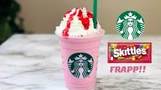 STARBUCKS SKITTLES FRAPPUCCINO At HOME | TIKTOK STARBUCKS HACK