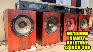 12 inch JBL-1500 /BULSTONE/ DIANTY-RED, Subwoofer fitting and testing, toroidal power Amplifier test