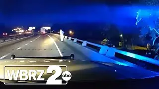 Newly released video shows tense moments before trooper fatally shot suspect on I-10