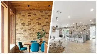 75 Mid-sized Brick Wall Dining Room Design Ideas You'll Love 🪴
