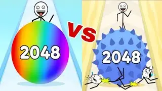 JELLY Run 2048 ♾️ vs Stickman Roll 2048  game - All Levels part 01