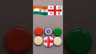 Indian Flag 🇮🇳 with Georgia Flag 🇬🇪coin painting #republicdayspecial