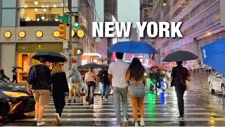 New York City LIVE Rainy Manhattan on Thursday (August 8, 2024)