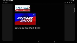 RATSADA NG MGA BALITA KASAMA SI MR. SAM NIELSEN AIRCHECK BREAKS COMMERCIAL BY SUPER RADYO DZBB 594
