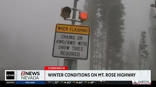 Winter conditions on Mt. Rose Highway