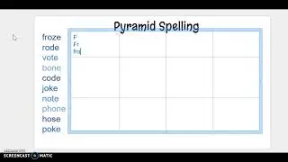 Pyramid Spelling