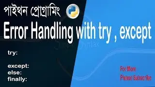 Error Handling with try, except in python