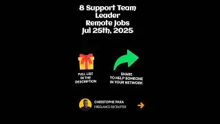 8 Support Team Leader - Remote Jobs
