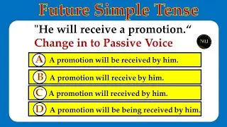 Active Passive Voice Future Simple Test | English Grammar Quiz | 20 Questions| No.1 Quality English