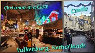 Valkenburg, Netherlands.Christmas🌲 in a CAVE! Decor, shopping, food...Castle Ruins, too!