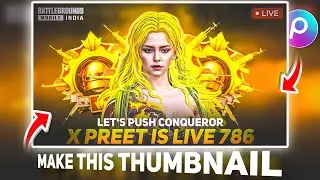 How To Make This Amazing Runk Push Thumbnail In PicsArt | BGMI/PUBG Thumbnail Tutorial