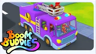 Boom Buddies Itfaiye Aracındaki Tekerlekler çocuklar için Tekerleme