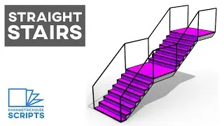 Parametric Straight Stair (Grasshopper Script)
