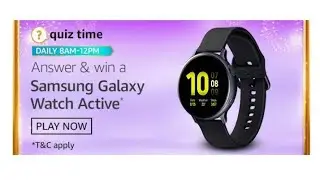 Amazon Daily Quiz Today Answer | 12 November 2020 | Win Samsung Galaxy Watch Active