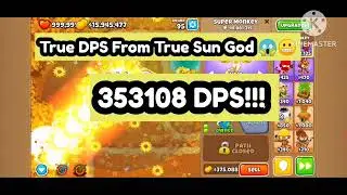 TRUE DPS FROM TRUE SUN GOD (353,108 DPS!!!) (10x Overclock, Homeland Defence Monkey Village) BTD 6