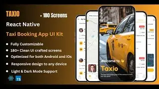 Taxio - Online Cab & Taxi Booking React Native App Ui Kit