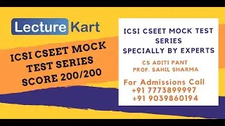 ICSI CSEET MOCK TEST JAN 2021 | TEST SERIES | HOW TO SCORE GOOD IN CSEET | CALL 7773899997