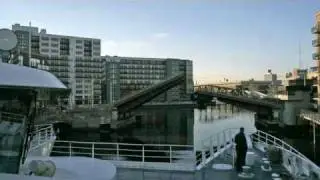 Lake Express High Speed Ferry - Milwaukee WI Winter Berth Trip - HD timelapse