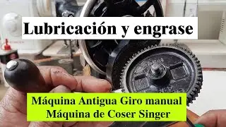 Singer Antigua Lubricaci&oacute;n y engrase Giro manual M&aacute;quina de Coser Singer Canada