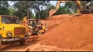 🔥🎉Sany Excavator Work with ACE Backhoe loader  loading in tipper 🔥🎉