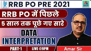 RRB PO PRE 2021 | Maths Data Interpretation | Previous Years Questions | Part 1 | Maths By Amar Sir