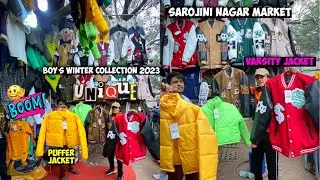 Sarojini Nagar Market Delhi 2023 |Varsity Jackets Sale 🔥Denim,Baseball Jacket Winter Clothes Sale