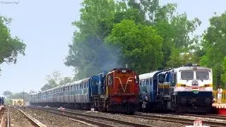 Furious Twin ALCOs Thrash EMD at Full Notch | Mahakaushal Express at 110 kph at Dundi,Madhya Pradesh