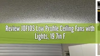 Review JOFIOS Low Profile Ceiling Fans with Lights, 19.7in Flush Mount Fandelier Ceiling Fan with 6