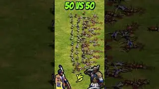 50 Slingers vs 50 Elite Shotel Warriors (AoE2) #Shorts #ageofempires #gaming