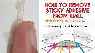 How to remove clear sticky Adhesive from shower wall| #diy   #bathroom  #transformation #cleaning