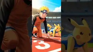 NARUTO vs. PIKACHU 🏆🏎️☀️ #race #shorts