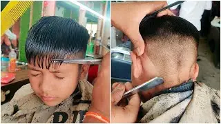 Kids High Slope Bowl Cut Hairstyle Haircut Tutorial