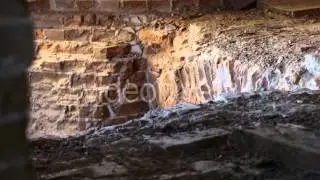 Brownstone Wall Foundation Inside of a Monastery Red Brick Wall Bricks Are Fallen Apart Old-Aged