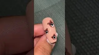 Easy teddy bear nail art #nailart #nails #viralnailart #trending