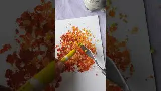 Easy oil pastel technique- autumn tree #oilpastel #easydrawing #drawing #creativeart #painting #art