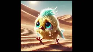 a baby bird that has lost its voice #babyanimal #fluffly #babybird #cartoon #cute #aianimation