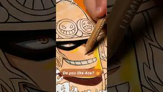 Drawing Ace & Marco 🔥 One Piece | Liquid Art 💦 | Part 1 #shorts #ace #marco #onepiece