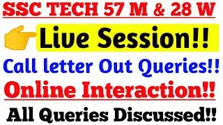 SSC TECH 57 CALL LETTER OUT  Related DouBts Discussion