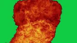 Fire Explosion Green Screen