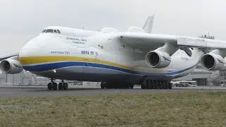 Antonov An-225 „Mrija“ engine start and takeoff at Linz Airport | UR-82060