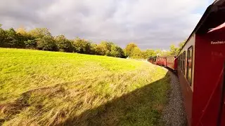 📽🌲🍂🍁🚂 99 7243 am Ramberg / Abfahrt zum Sternhaus - Haferfeld 06.10.2024. 🚂🍁🍂🌲📽