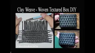 DIY Polymer Clay Weave Woven Texture Box for Hot Air Balloon Stained Glass Effect Light Decor Art