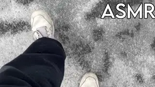 ASMR Walking Outside On Crunchy Ice / Snow ❄️ ( no talking )