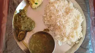 TODAY EATING SHOW HOMEMADE FOOD RICE,ALU SEDDO,BATHA FISH 🐠 CURRY,MUSUR DAL.