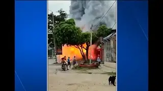 Impresionante emergencia en Santa Marta por explosi&oacute;n de polvorer&iacute;a