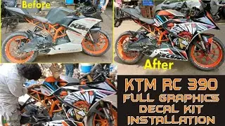 KTM RC 125/ 200/390 Custom Sticker Installation Modified KTM | KTM Wrapping
